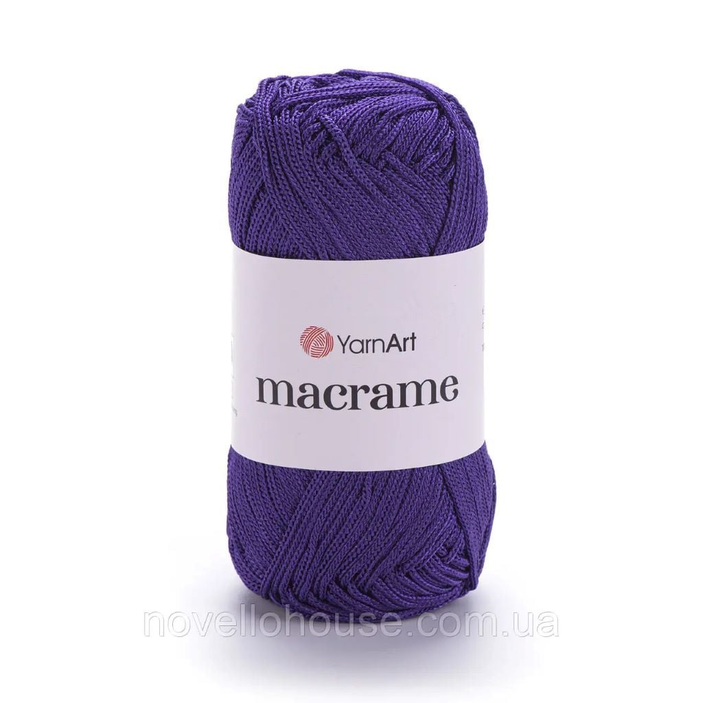 Макраме 2,5мм 90г 130м фіолетовий поліестер 167-104 YarnArt
