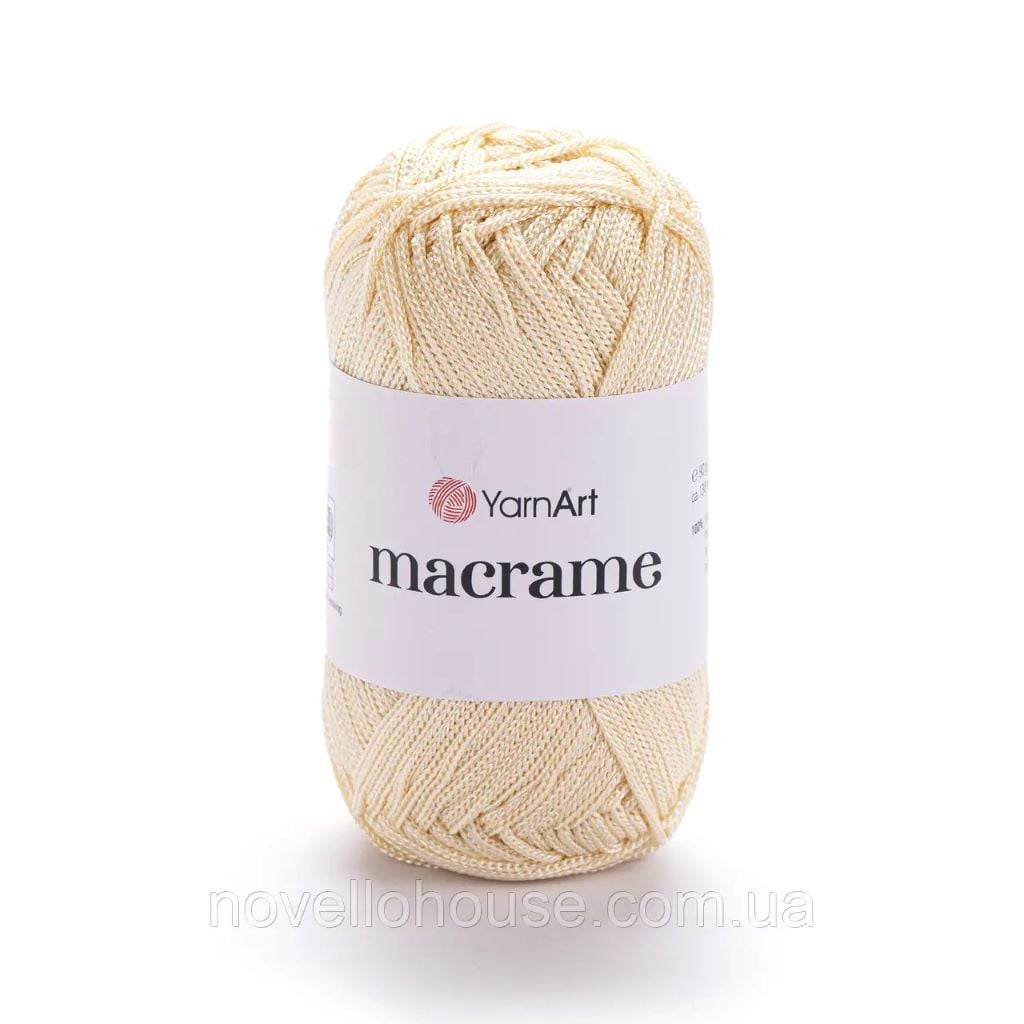 Макраме 2,5мм 90г 130м кремовий поліестр 165-151 YarnArt