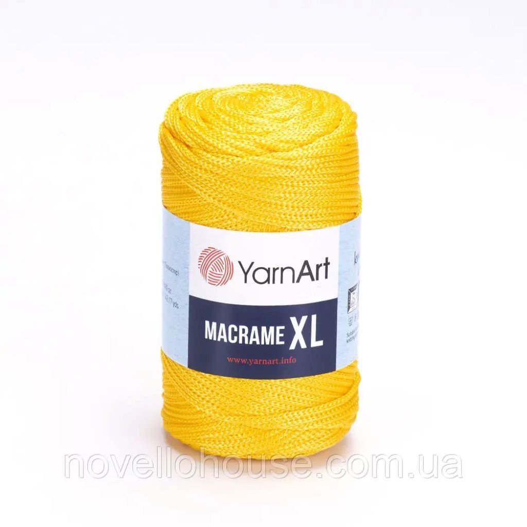 Макраме 6мм 250г 130м XL жовтий ЯрнАрт 142-085 YarnArt