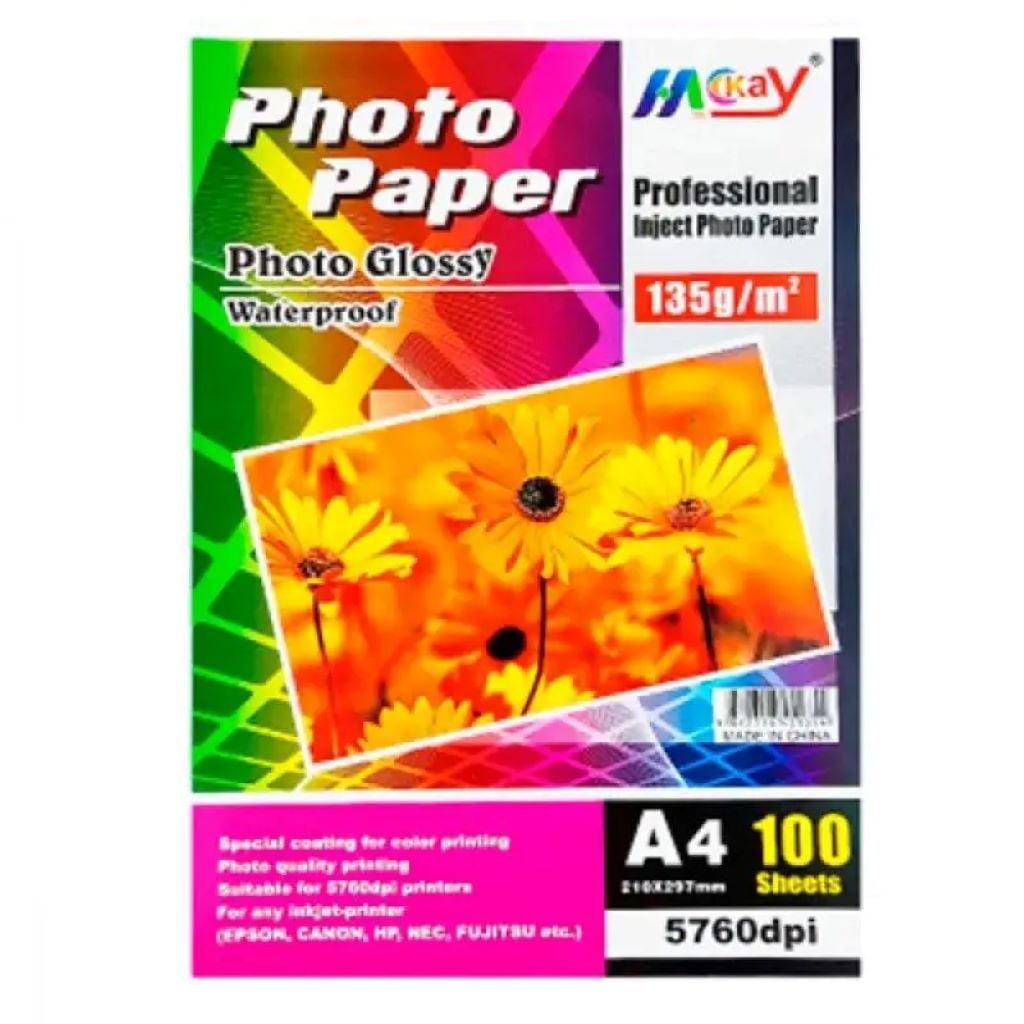 Фотопапір А4 100арк 135г глянсовий 5760 MCRAY