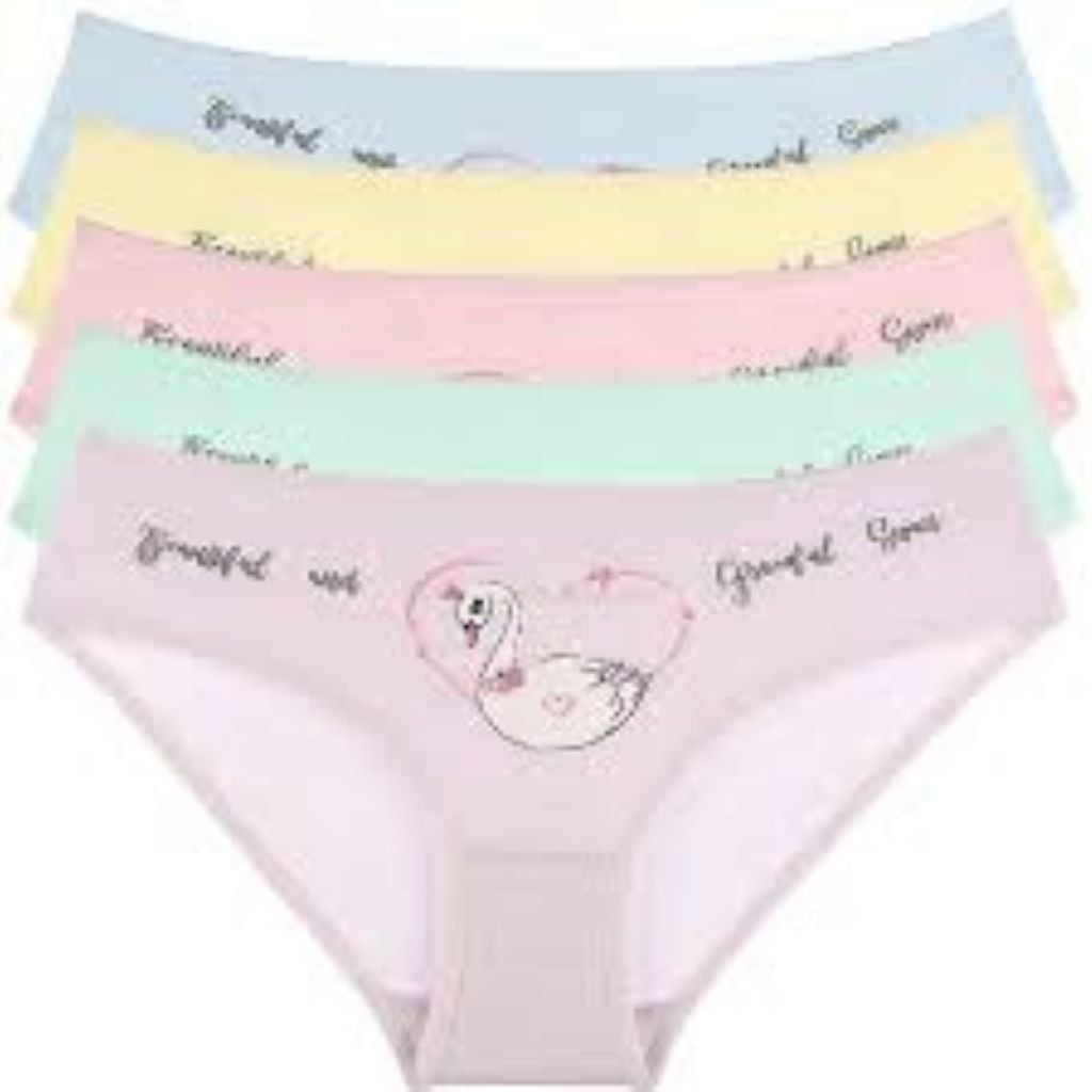 Труси для дівчинки плавками трикотаж з малюнком Лебідь глітер мікс кольорів 415054 Donella 0-1р