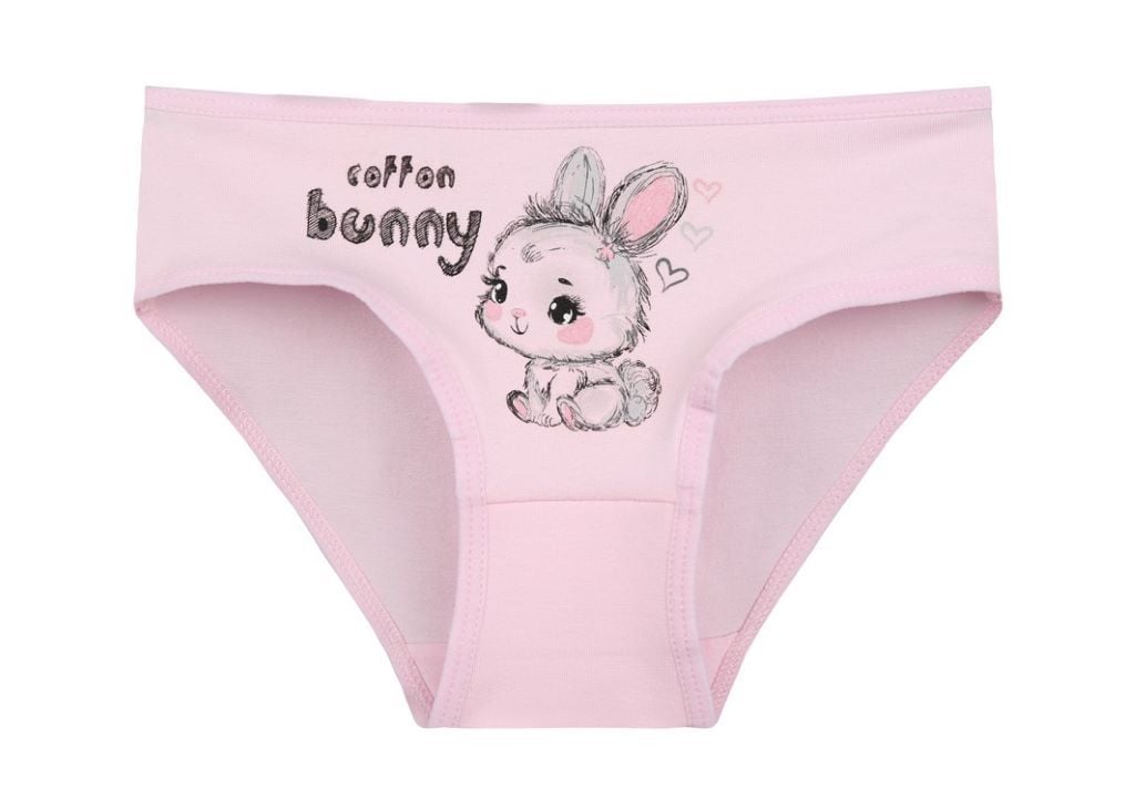 Труси для дівчинки плавками трикотаж з малюнком Зайчик мікс кольорів 4171PB62 Donella 0-1р