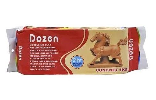 Маса для ліплення Dozen 1кг коричнева самозастигаюча в упаковці DSCN0669 Josefotten