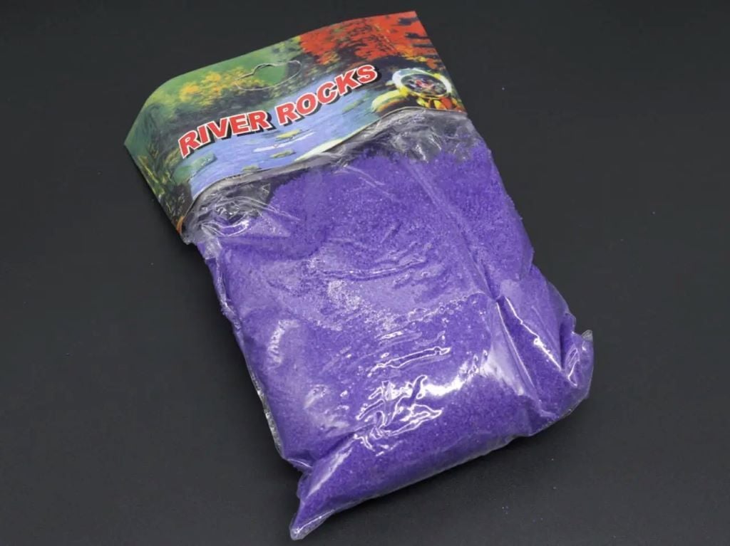 Пісок 0,5кг фіолетовий декоративний крупної фракції для картин та інтер'єрів в пакеті KM-038 Китай