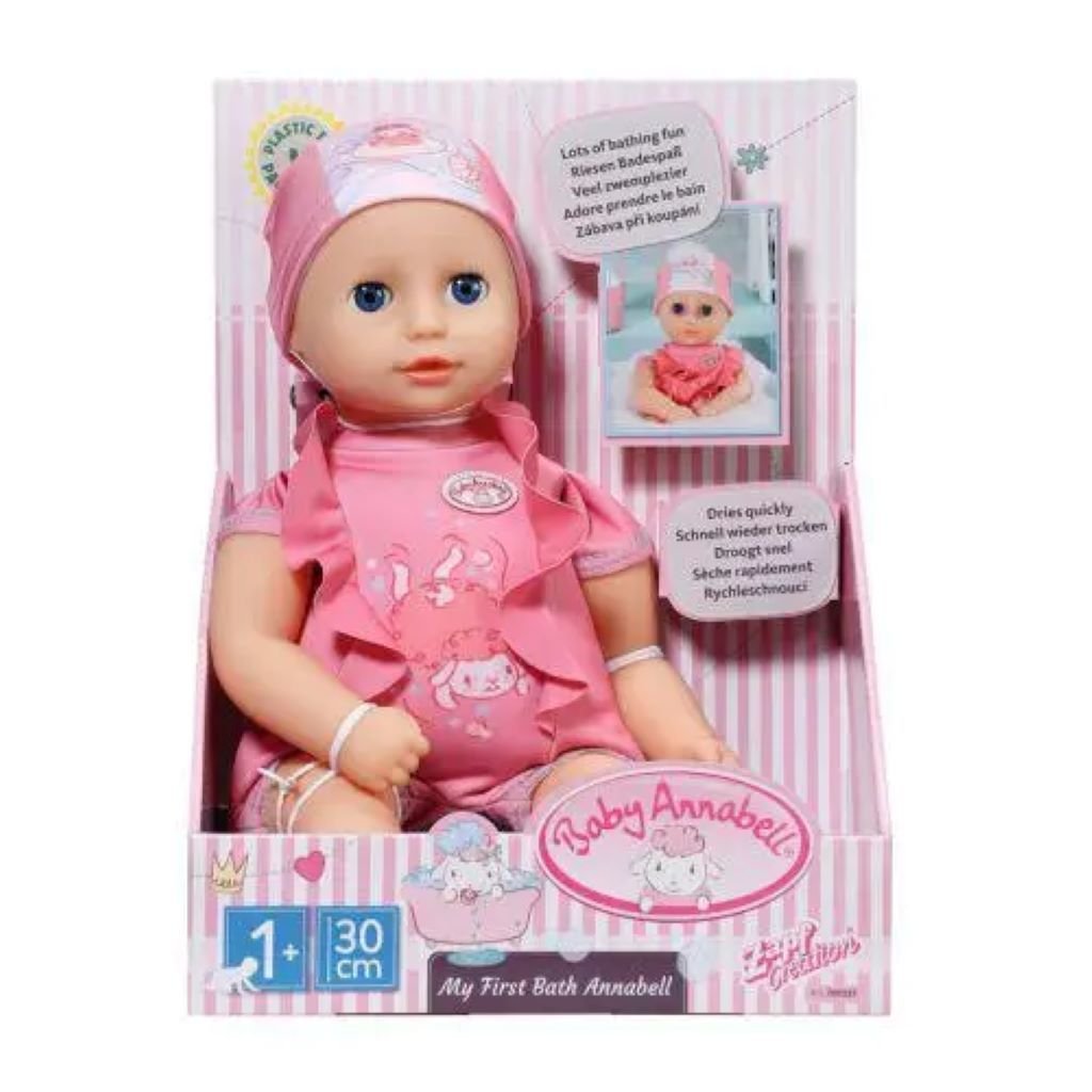 Лялька MY FIRST BATH ANNABELL – ЧУДОВЕ КУПАННЯ 30см у корбці 20*28*16см 707227 kiddisvit