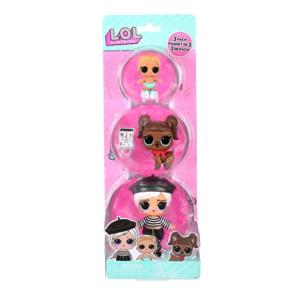 Ляльки  L.O.L. Surprise! серії "OPP Tot + Pet + Lil Sis" - БІТНІК БЕЙБІ, ДАРЛІНГ ДОГГІ на планшеті 987888 kiddisvit