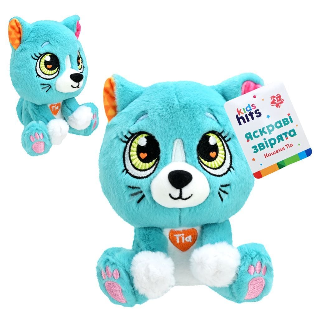 М'яка іграшка кошеня Тіа 15см м'ятний KH62/002 kids hits