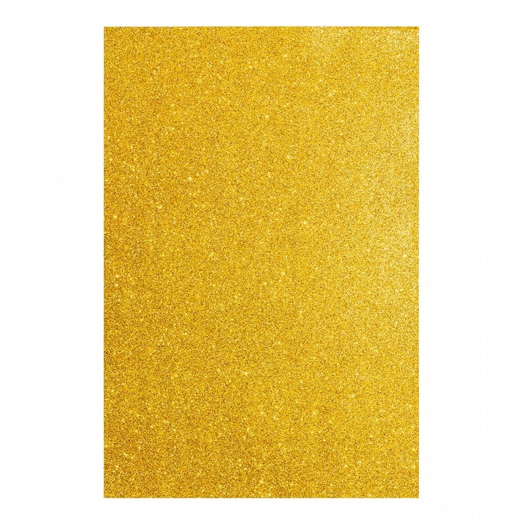 Фоаміран А4 1,7мм золотий з глітером 20*30см EVA 742682 Santi