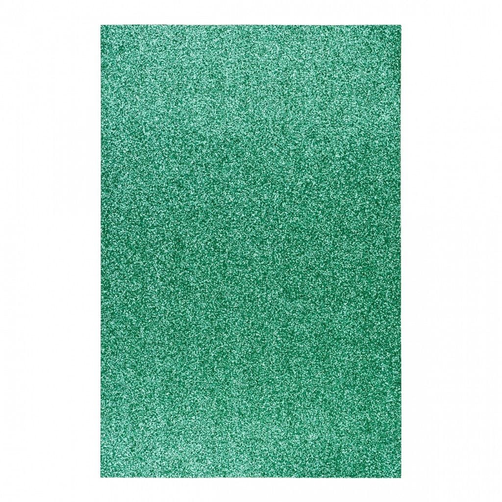 Фоаміран 1,7мм зелений з глітером А4 20*30см EVA 742671 Santi