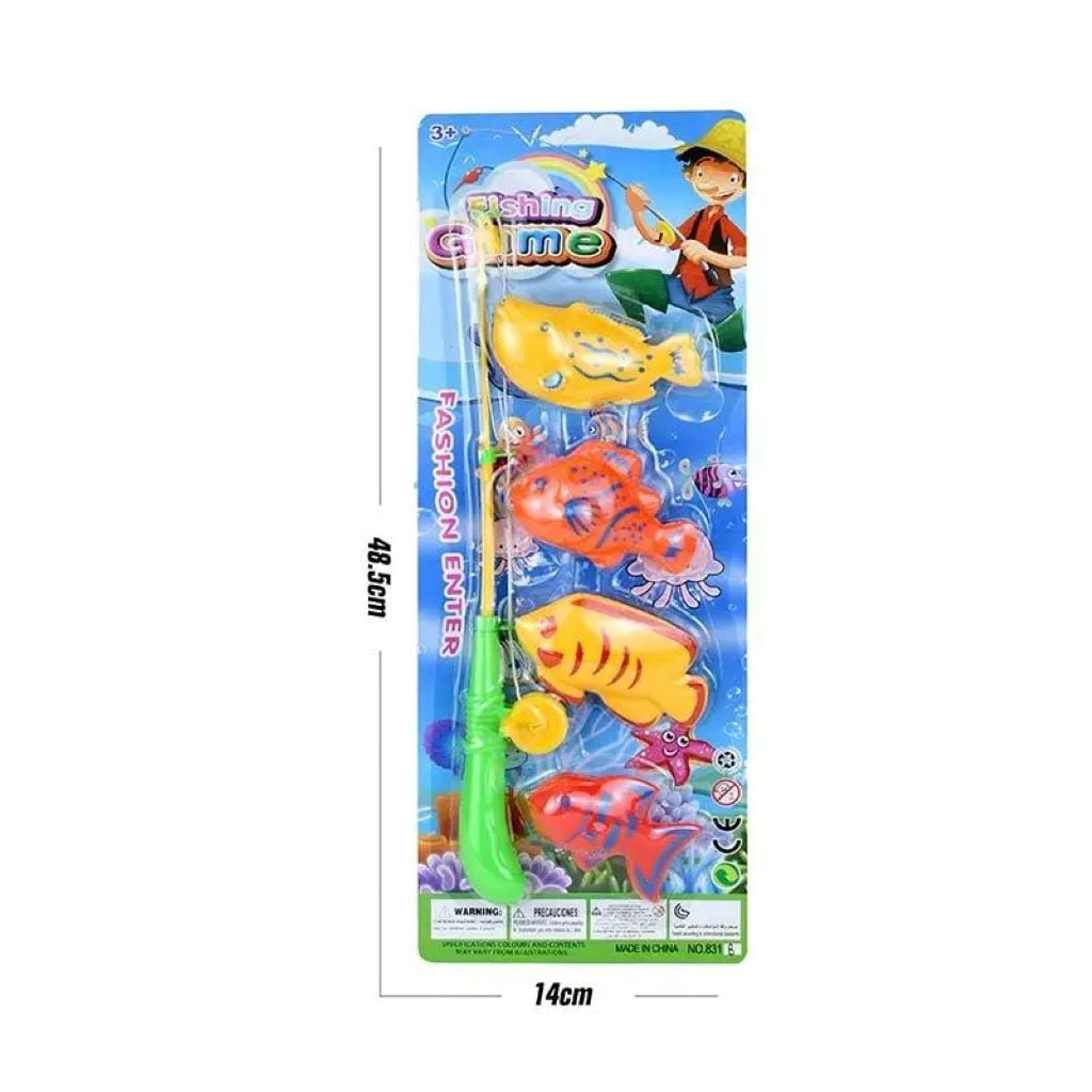 Риболовля 1 удочка 4рибок на планшеті 14*38см 831B Китай