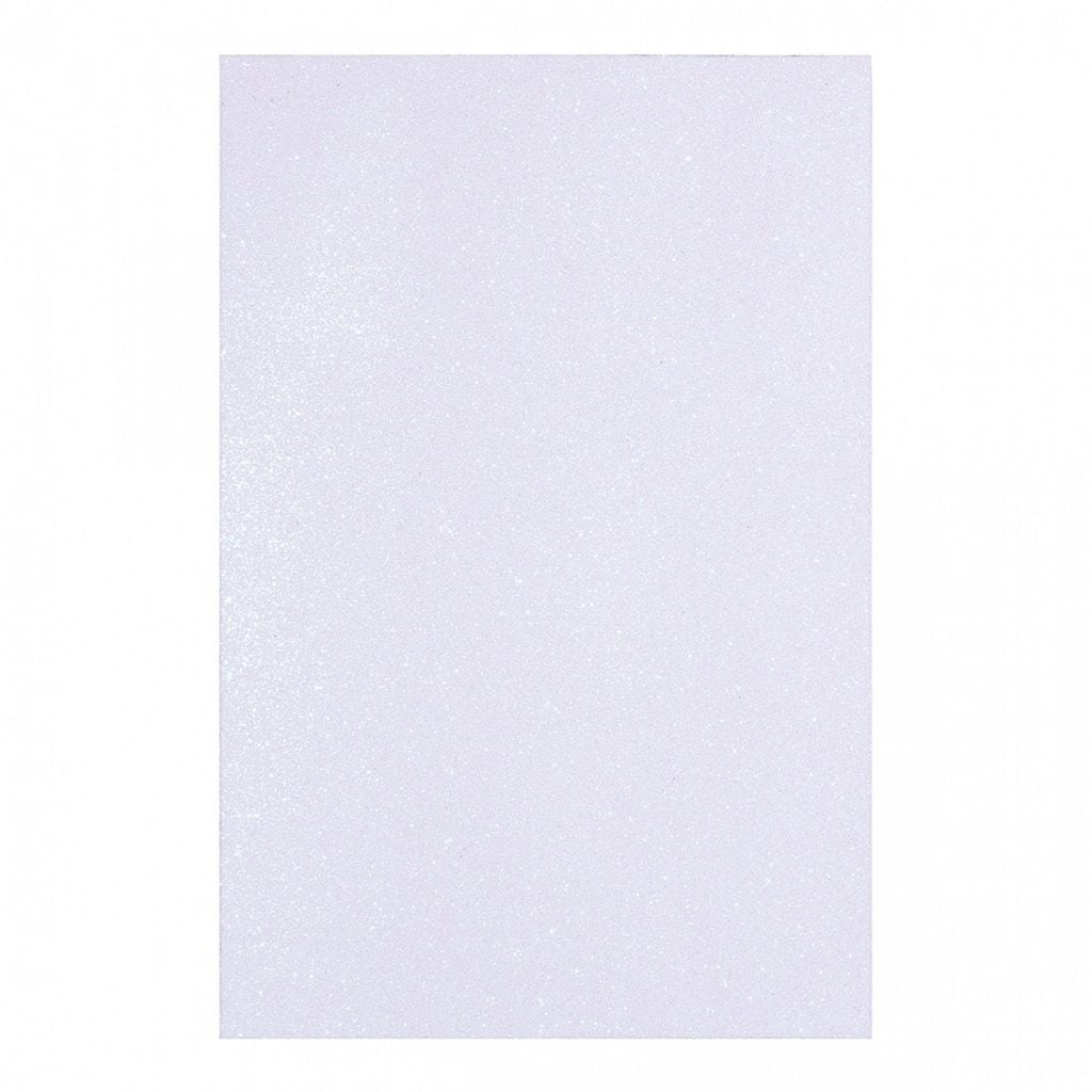Фоаміран А4 1,7мм білий з глітером самоклейка 20*30см EVA 742694 Santi