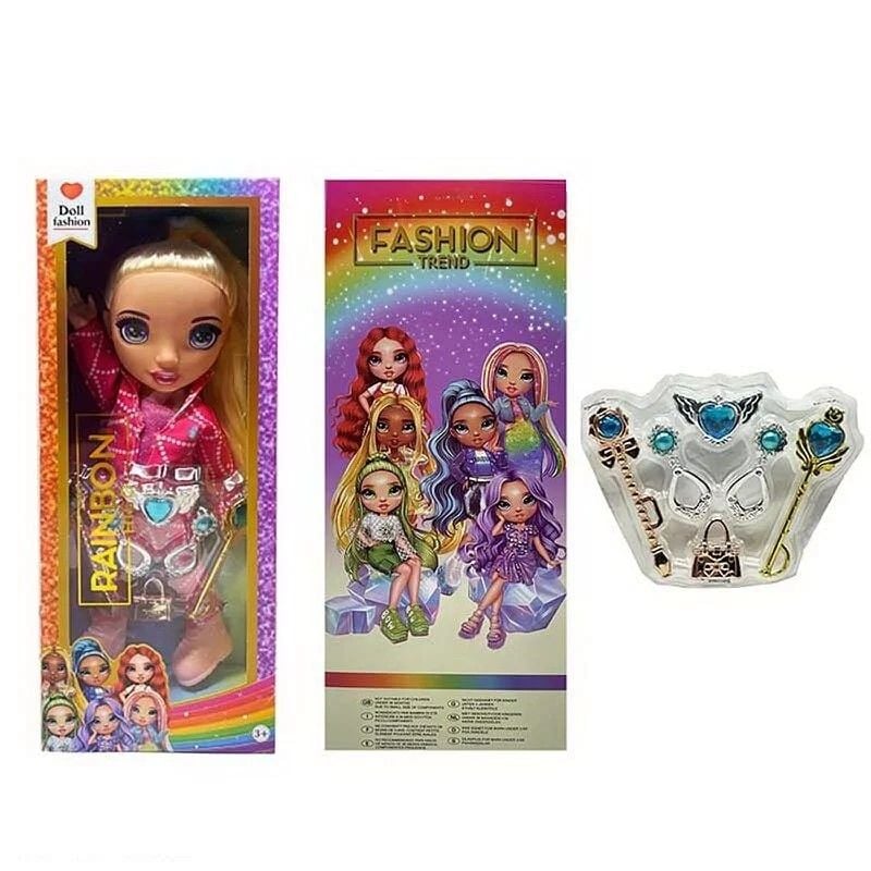 Лялька висота 32см підсвічування пісня англійською знімний одяг та взуття 2 чарівні палички сумочка пара сережок в коробці TK2030 Китай