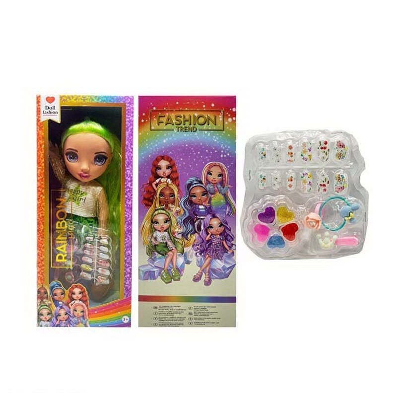 Лялька висота 32см пісня англійською знімний одяг та взуття накладні нігті каблучка заколка резинки блиск для губ в коробці TK2025 Китай