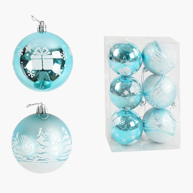 Кулі новорічні 7,5см 6шт у блістері 16*23*8 см C67685 TK union group