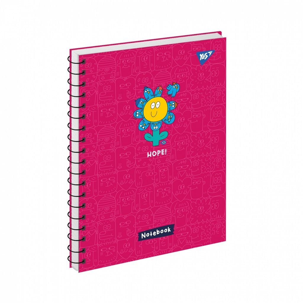 Зошит А5 80 арк клітинка Stand with Ukraine тверда  обкладинка на пружині Notebook 151969 Yes