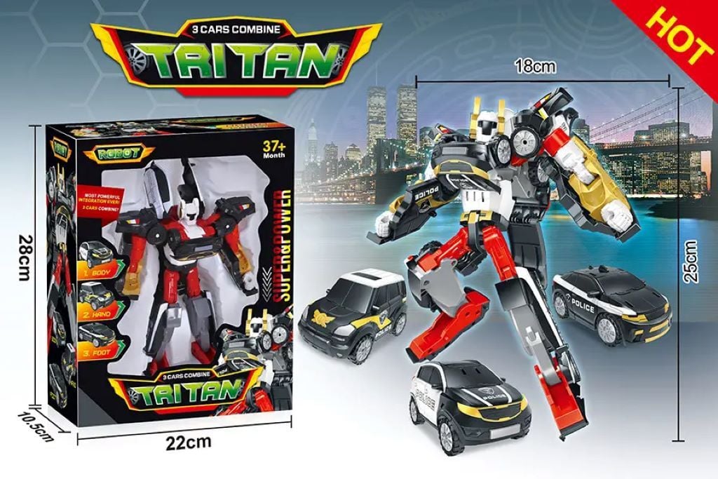 Трансформер робот TRITAN  в коробці 28*22*10,5см 516A Китай