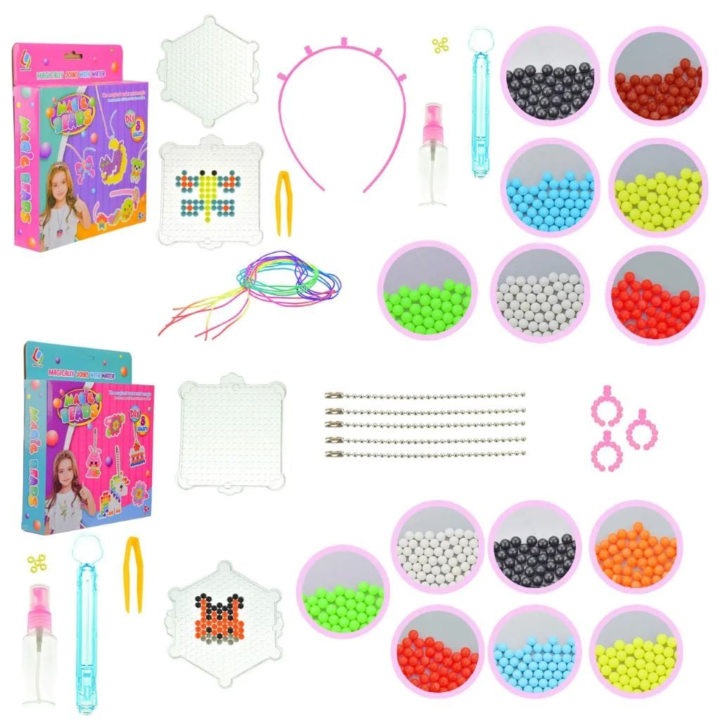 Аквомозаїка мікс видів  в наборі інструкція пляшечка для води підставка у коробці 18*4*22см 8214/8215 danko toys