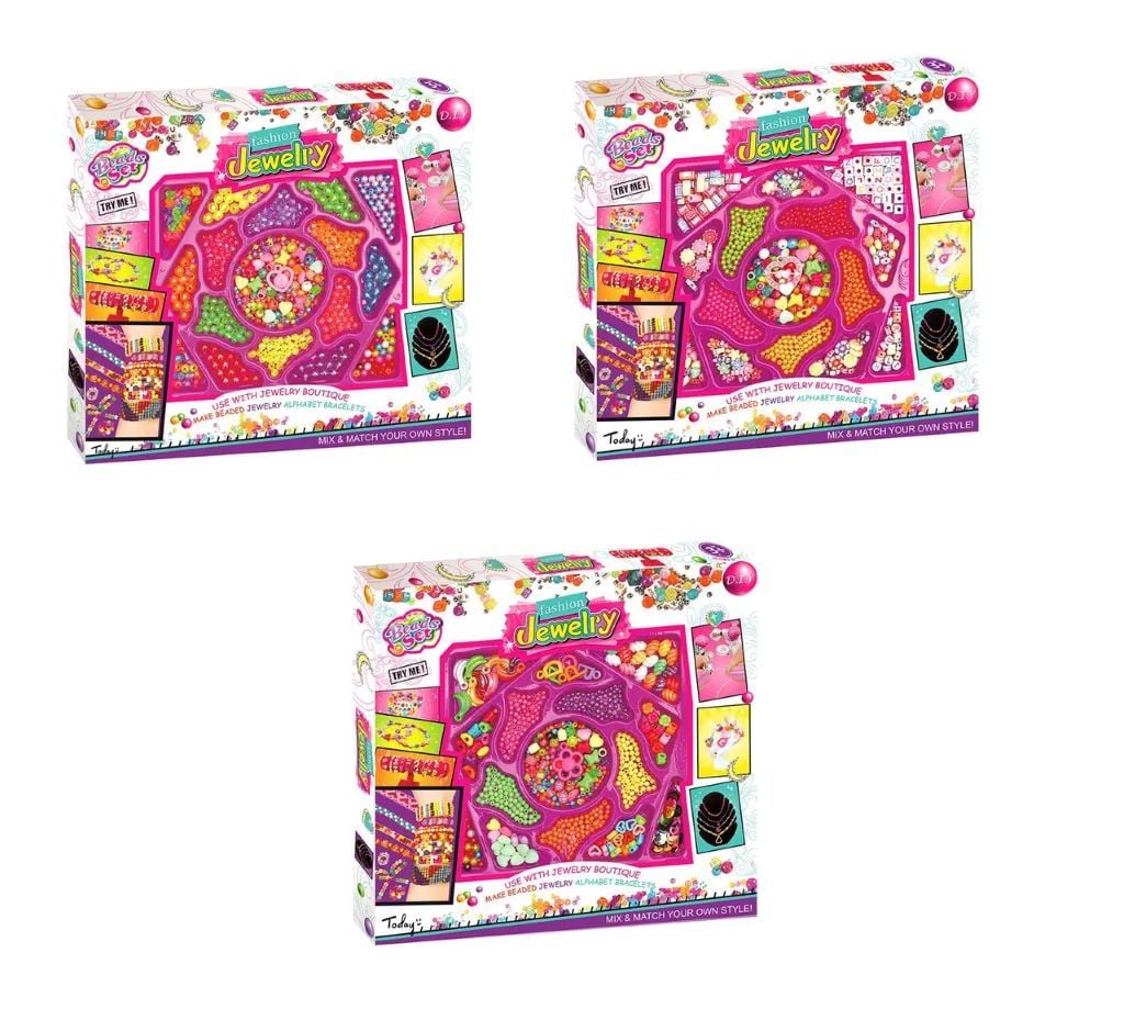 Бісер набір Fashion Jewelry для плетіння браслетів у коробці 32*28*3см 99154/56/58 Китай