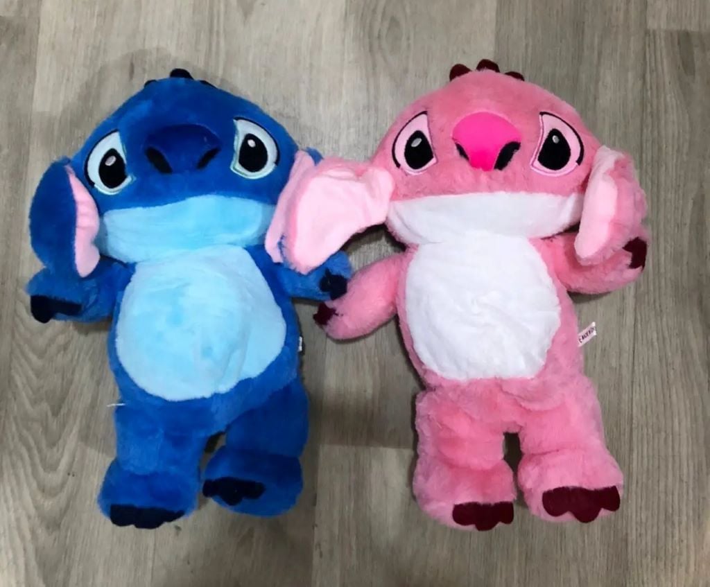 М'яка іграшка Стіч 30см дихаючий на батарейках два кольори синій та рожевий в пакеті 8022/80 Китай