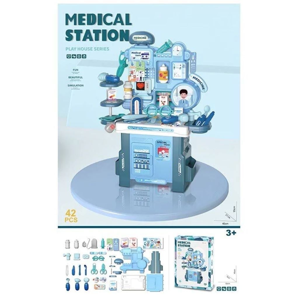 Набір лікаря столік 42ел у коробці 32*45*9см 9023 Китай