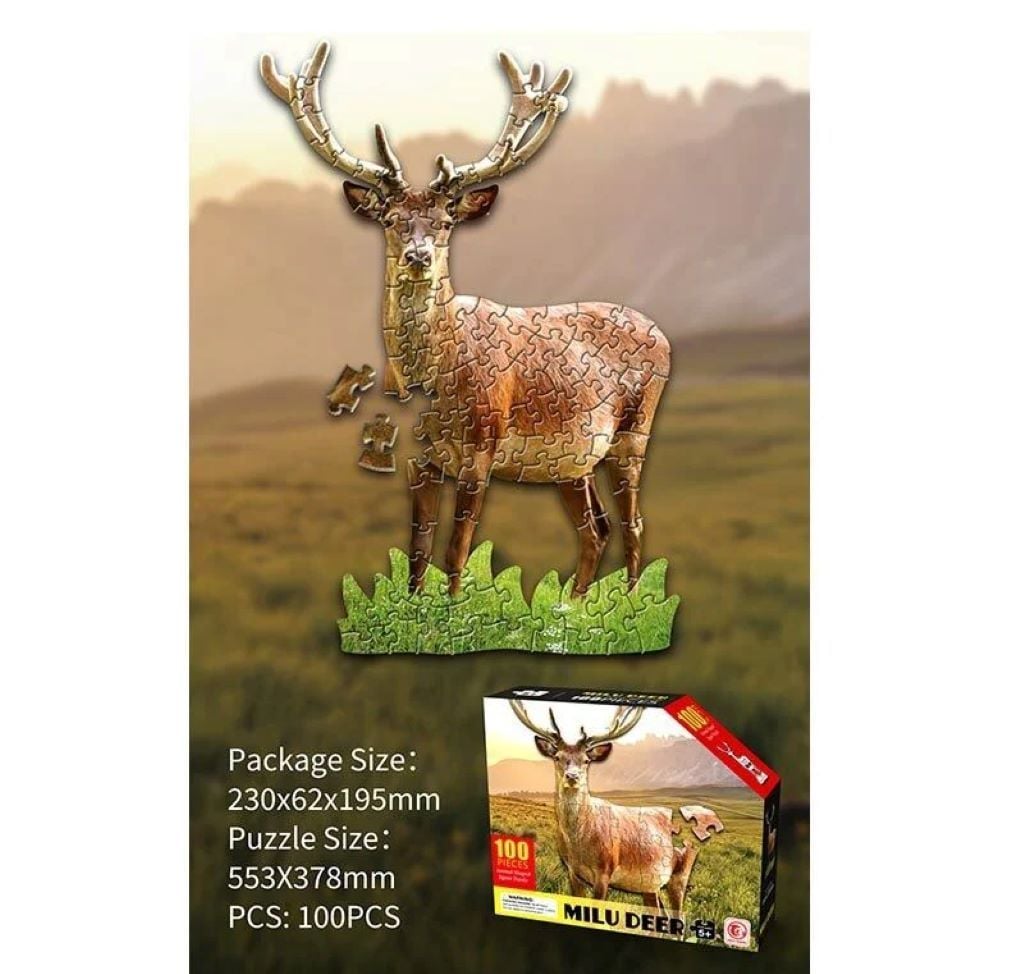 Пазли 100ел Оленя 55.3*37*8cм у коробці 23*19*6см 88656 Китай