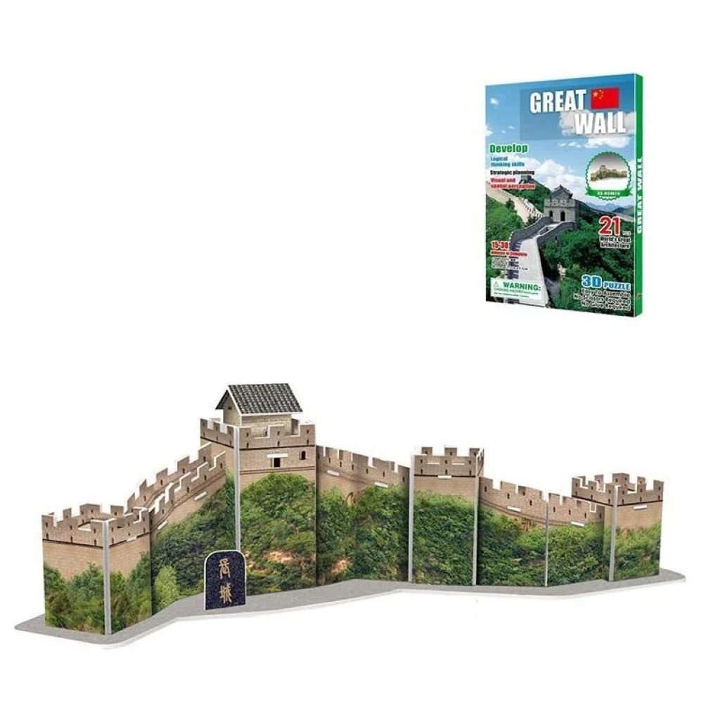 Пазли 3D пазли GREAT WALL 21ел в коробці 21*14*1см HS-M20619 Китай