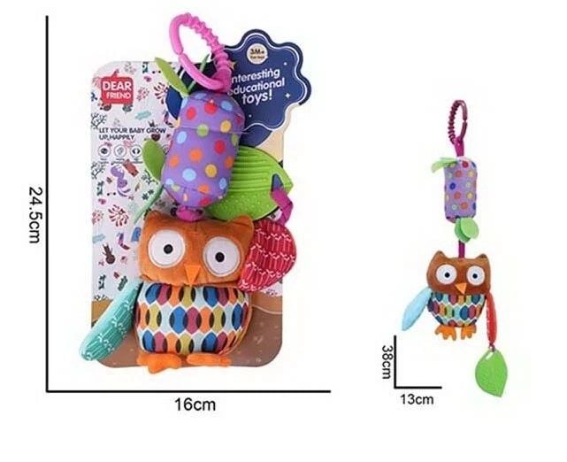 Брязкальце Сова текстильне мелодія вітру прорізувач кріплення для підвішування  688M-104 Китай