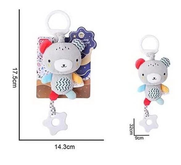 Брязкальце Ведмедик текстильне підвіска мелодія вітру кріплення для підвішування на листі 688M-59 Китай