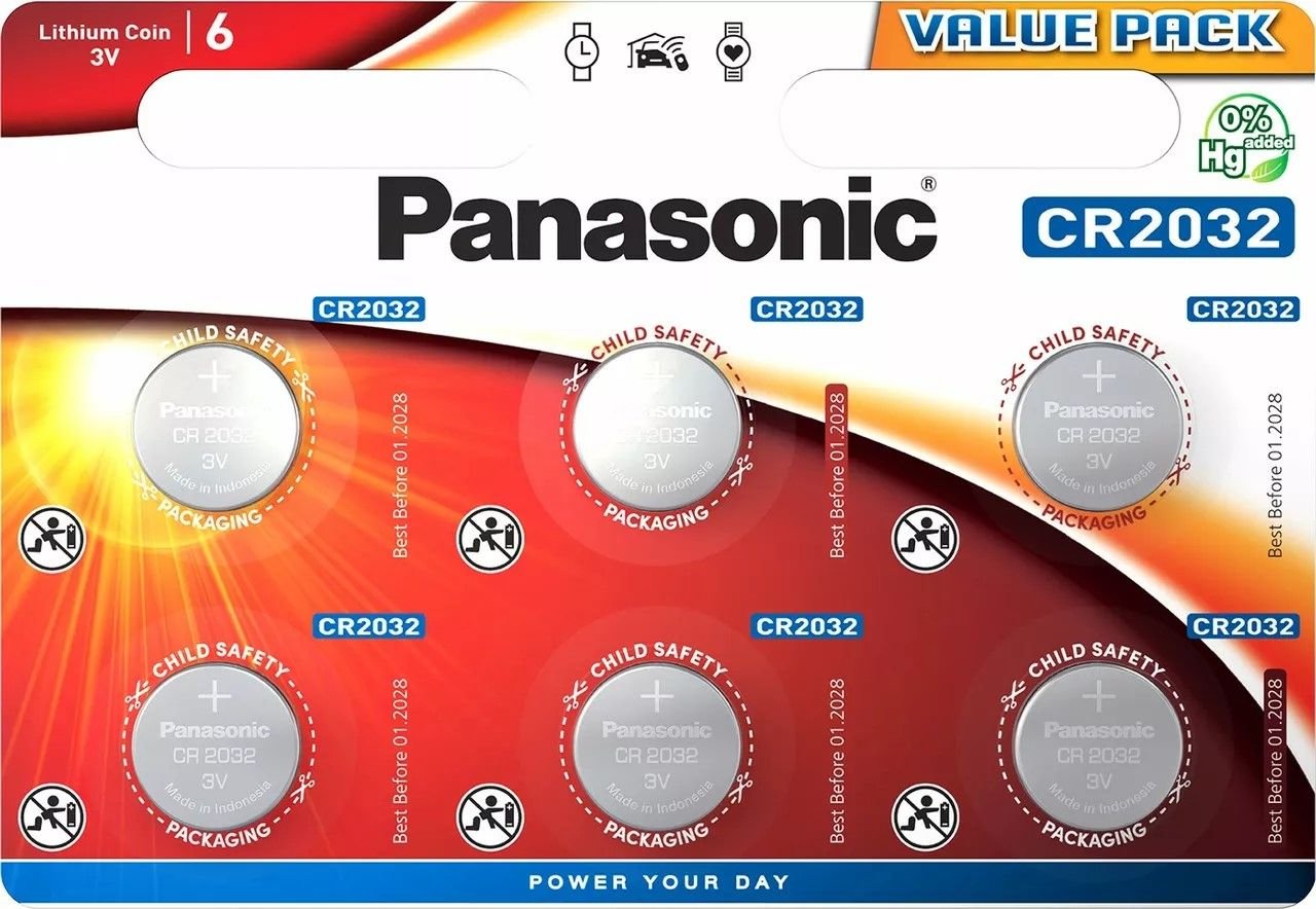 Батарейка таблетка Litium 3V CR2032 Panasonic