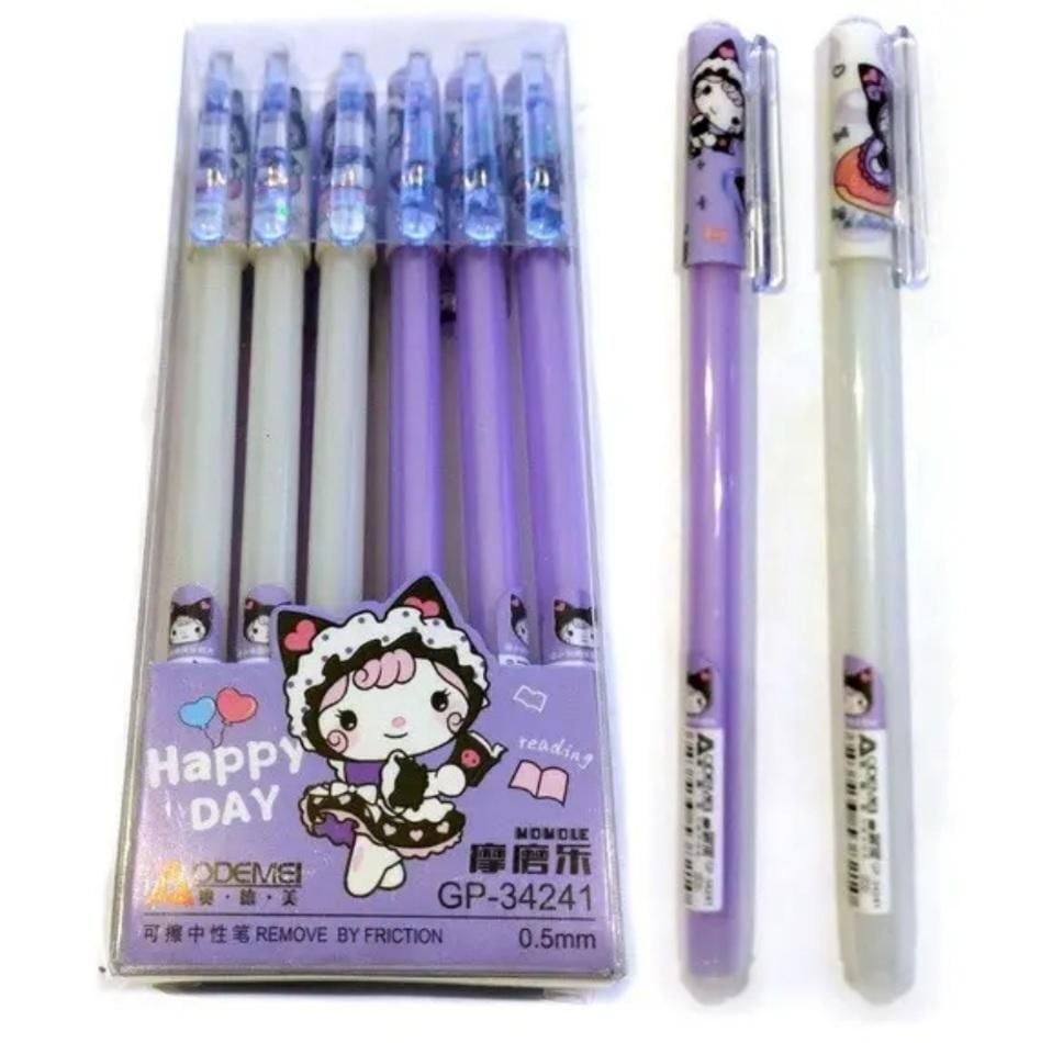 Ручка 0,5мм  пиши стирай Куромі прозорий корпус Kuromy синя GP-34241 Aodemei