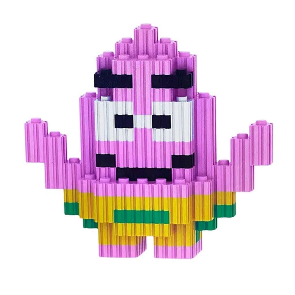 Конструктор піксельний 730д Magic Blocks "Мультгерої" Спаня Боб у коробці 9*9*9см 6056 Китай