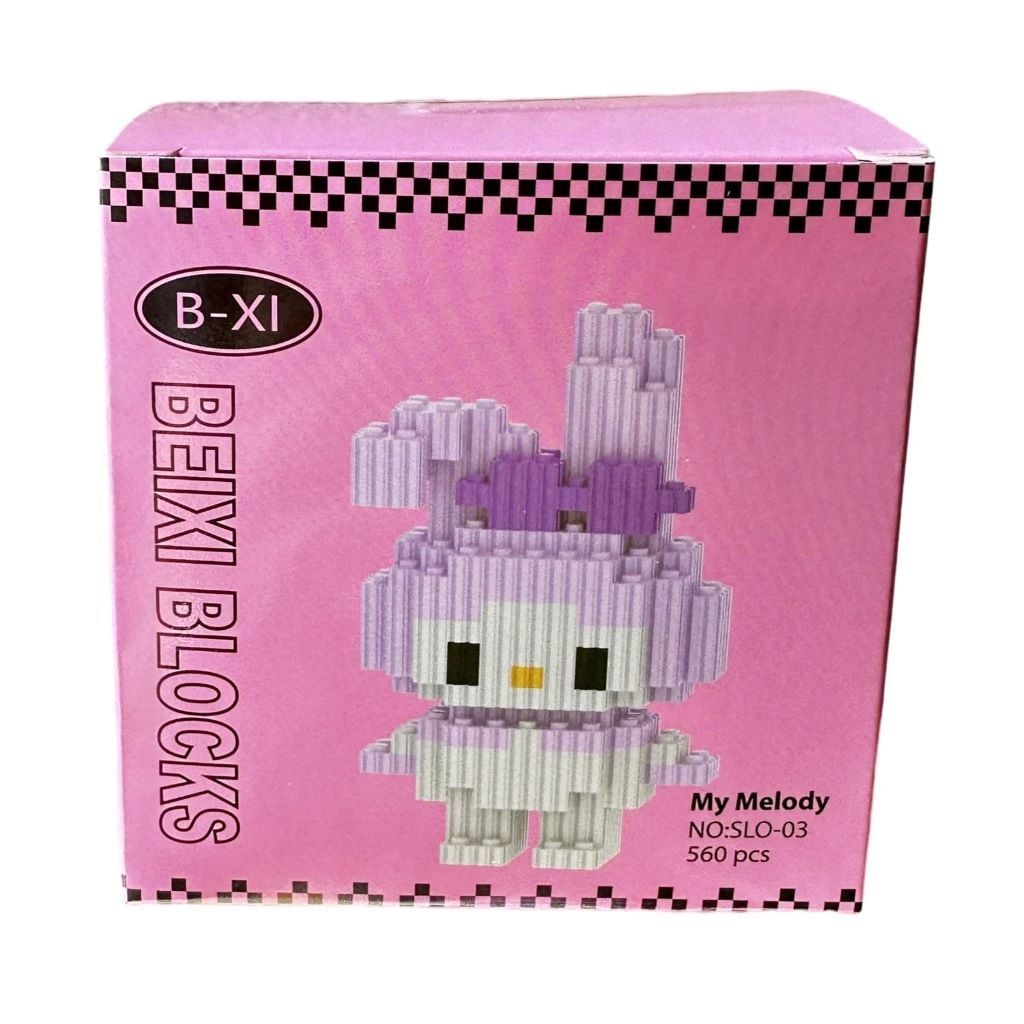 Конструктор піксельний 560д My Melody у коробці 9*9*9см SLO-03-1 Beixi Blocks