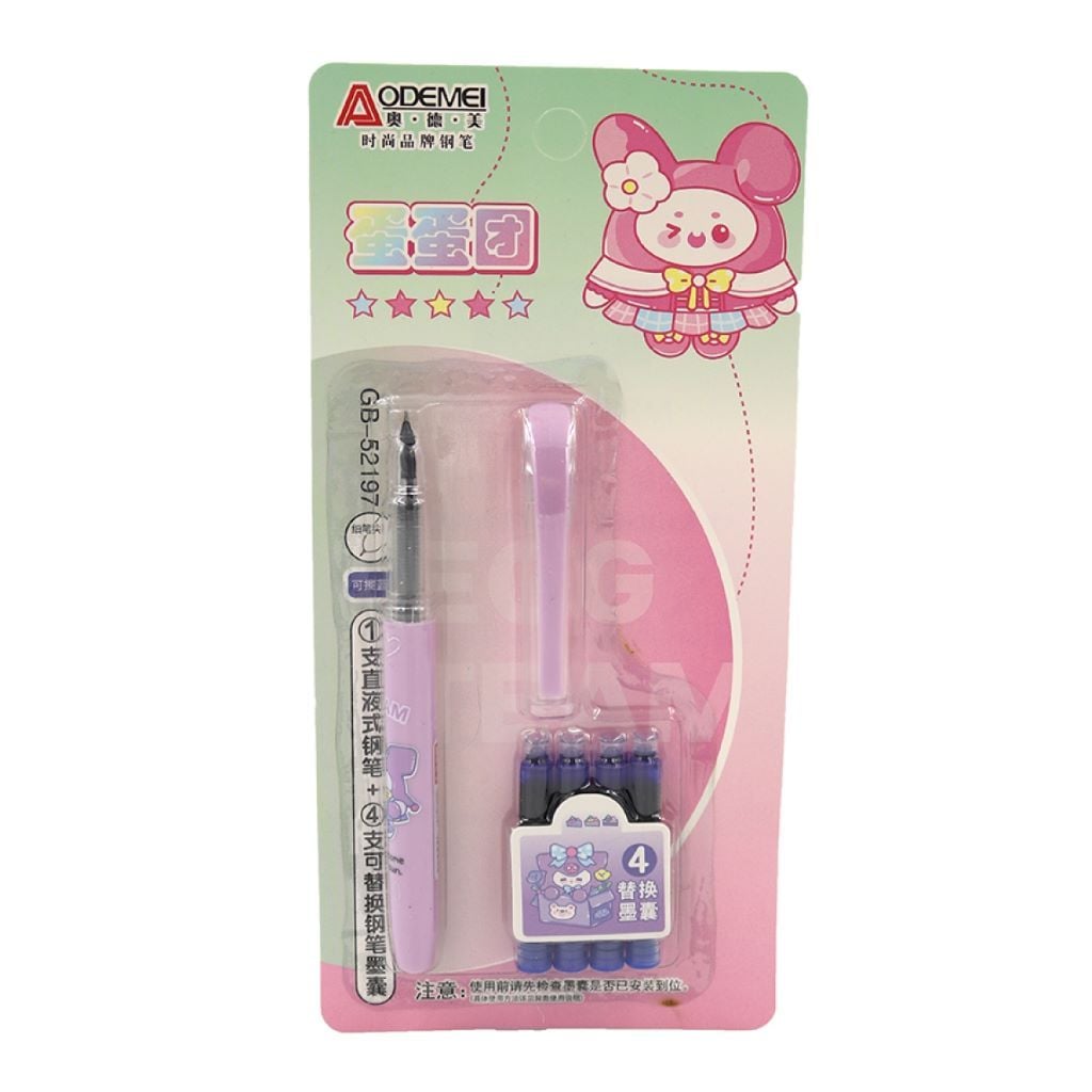 Ручка перо 4 картриджа Курумі на планшеті GB-52197 Aodemei