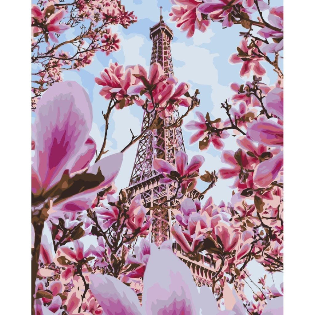 Картина по номерах 40*50см Весна в Парижі на підрамнику фарби пензлики в термоплівці 13082-AC Art Craft