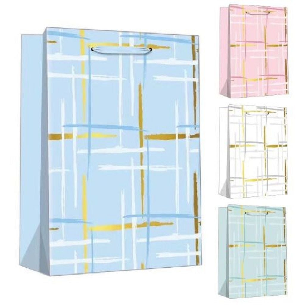 Пакет подарунковий 44*31*12см однотонний з золотом паперовий вертикальний BL-1964L-1 Китай