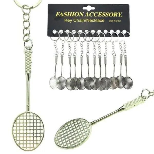 Брелок тенісна ракетка 7,5см металева мікс видів BR1845 Китай