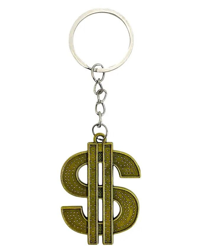 Брелок долар метал жовтого кольору 4,5*3,5см BR661 Китай