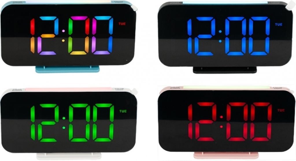 Годинник електронний USB шнур мікс кольорів 9010D у коробці 20*10*3см 141097 Китай