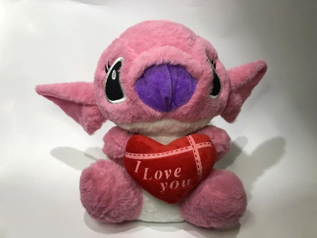 М'яка іграшка Стіч з серцем 35см рожевий 237018 Dreamtoys