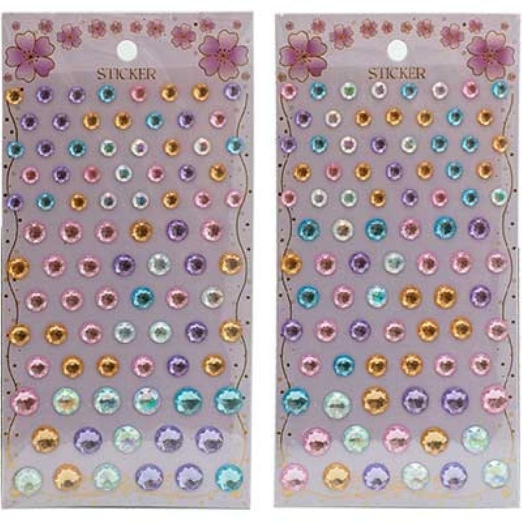 Наліпки камінчики кольрові на планшеті 18*9 см 137 072 Китай