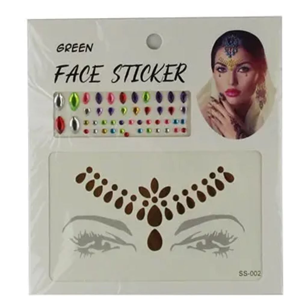 Наліпки Тату на обличчя Східна красуня на планшеті 16*16см мікс видів 11-18 Китай