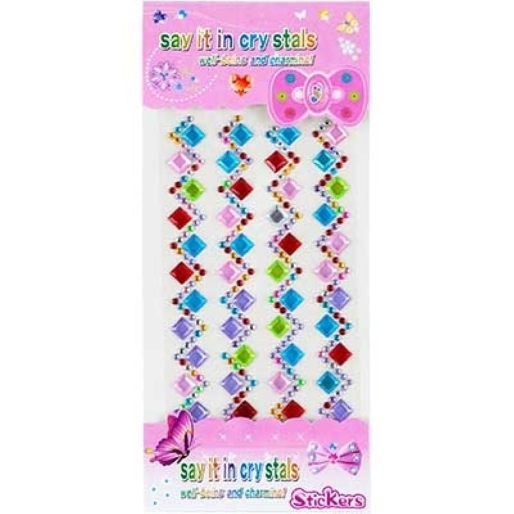 Наліпки Стрази ЗігЗаг на планшеті 22*10см мікс видів 119634PN Китай