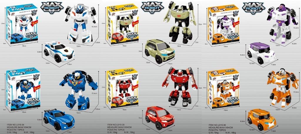 Трансформер max Robot машина мікс видів в коробці 22*18,5*8,5см L015-34/35/36 Китай
