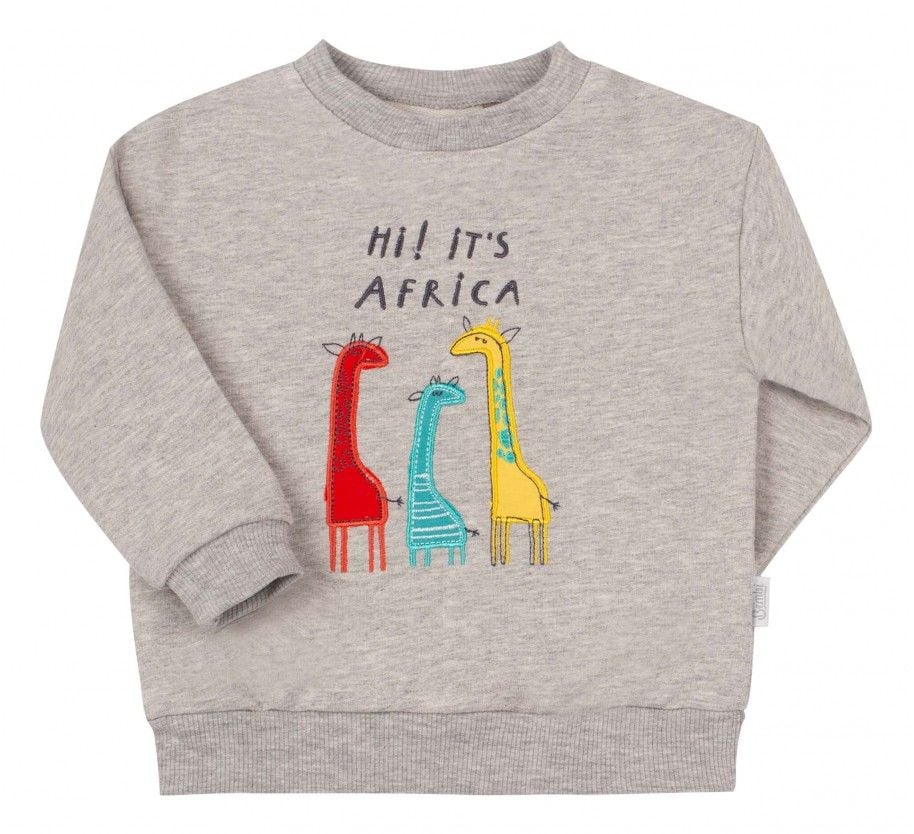 Костюм дитячий двійка світшот та штанці трикотаж двонитка з малюнком Жирафчики рожевий КС675 Bembi 68р