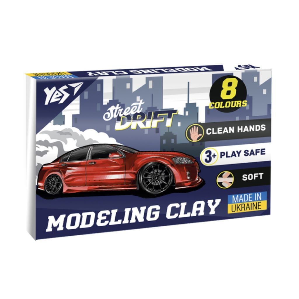 Пластилін 8 кольорів 160гр Drift King в коробці 16*11,5*1,5см 540660 Yes