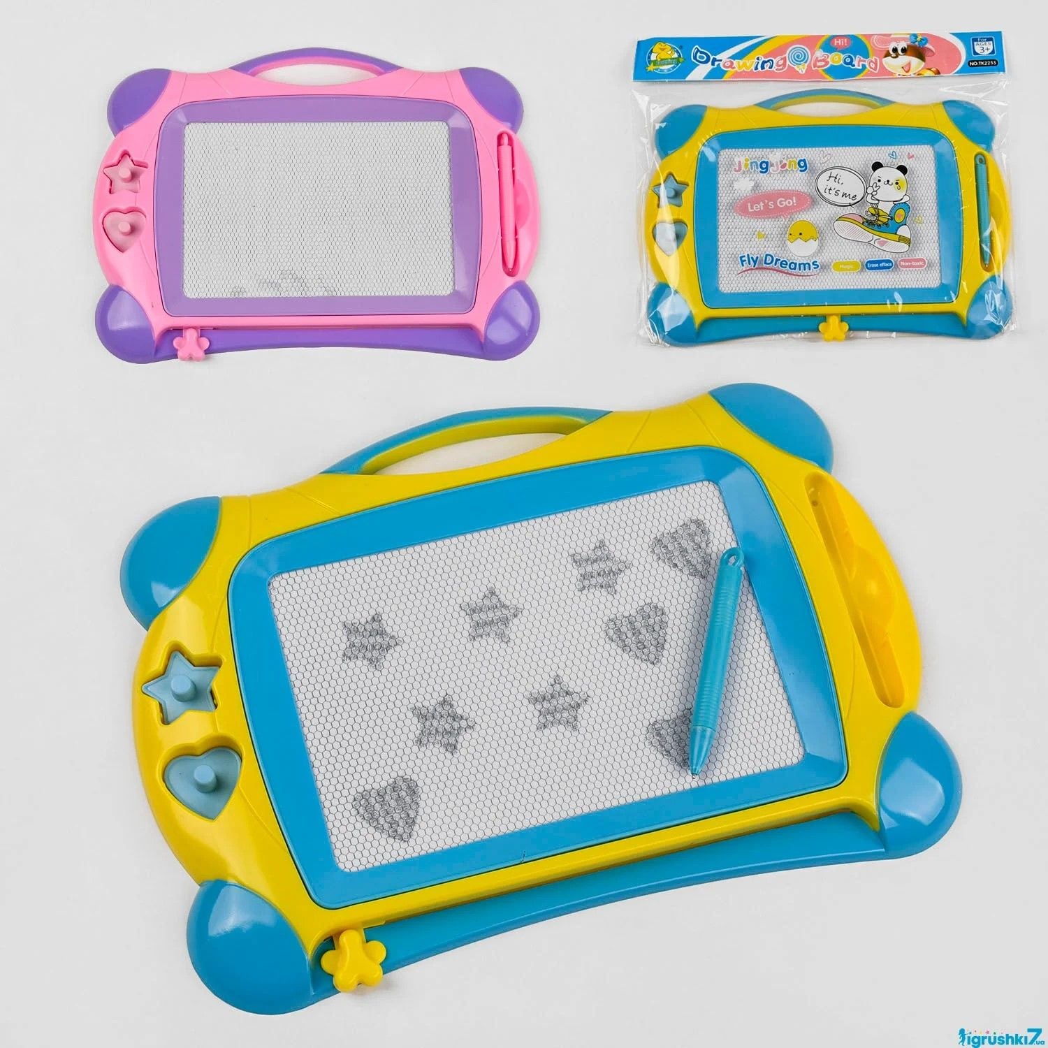 Дошка для малювання пиши-стирай з ручкою магнітом  печатки в пакеті 20*28см ТК2255 Китай