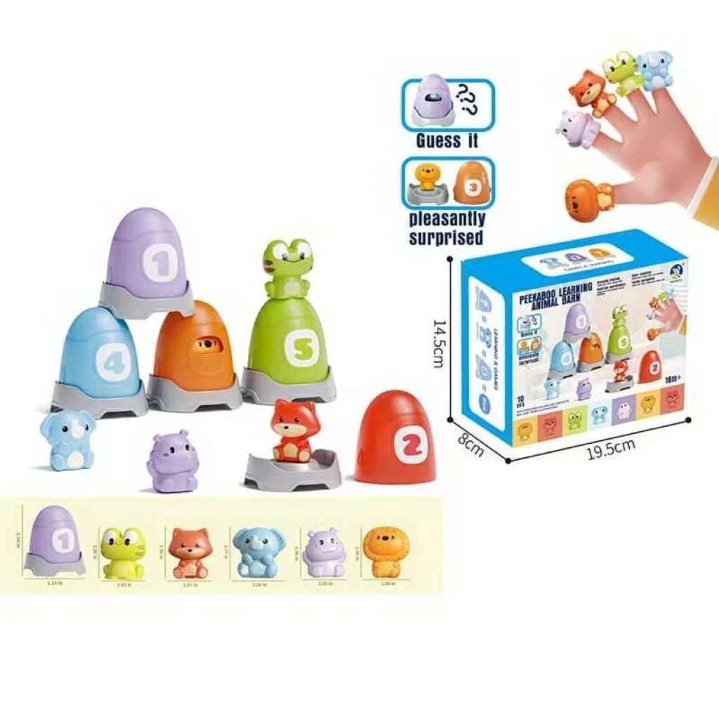 Логіка Пальчиковий театр 5 тваринок 5 будиночків в коробці 20*15*8см A8997 Китай