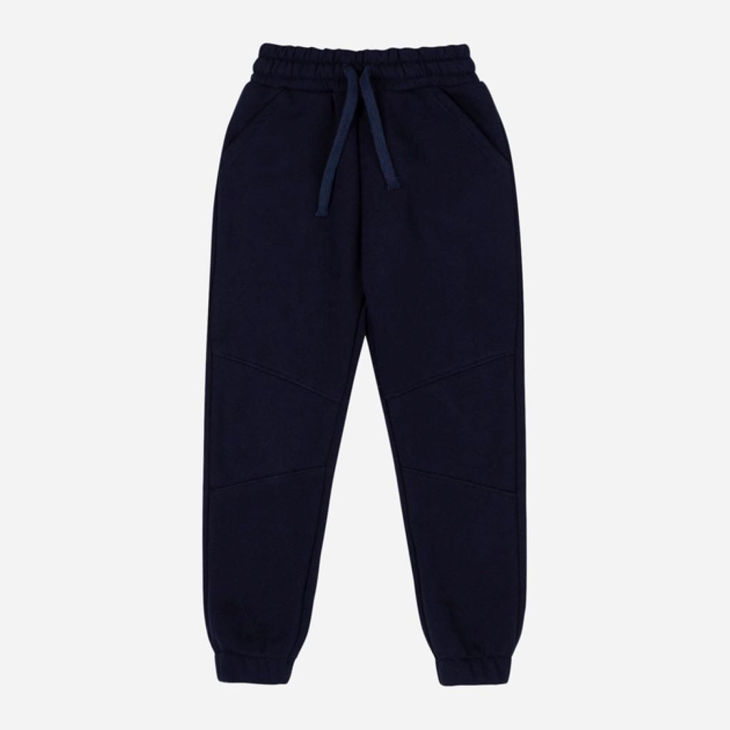 Штани спортивні трикотаж шардон з начосом манжет однотонні №800 сині ШР785 Bembi 80р