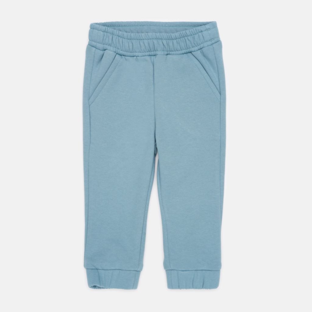 Штани спортивні трикотаж шардон з начосом манжет однотонні №R00 бірюзовий ШР784 Bembi 80р