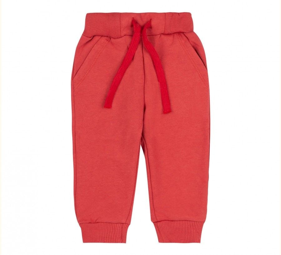 Штани спортивні трикотаж шардон з начосом манжет однотонні №F00 теракот ШР750 Bembi 74р